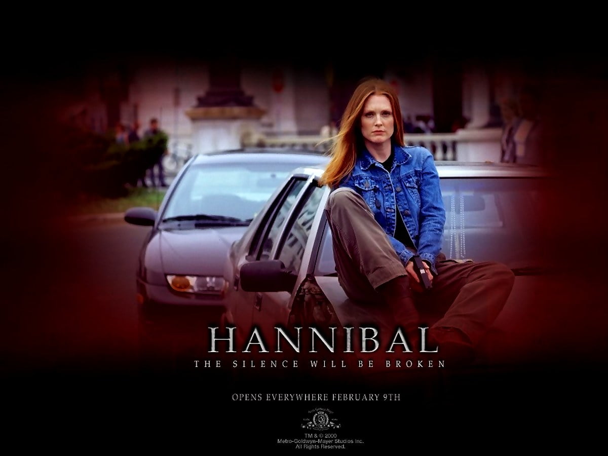 Osoba w samochodzie (scena z filmu &quot;Hannibal&quot;) - tapeta na pulpit