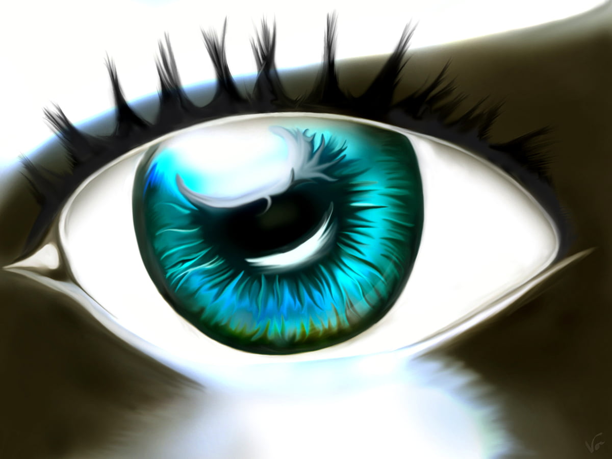 Tapeta na pulpit - dla dzieci, niebieskie, oczy, tęczówka, zielone