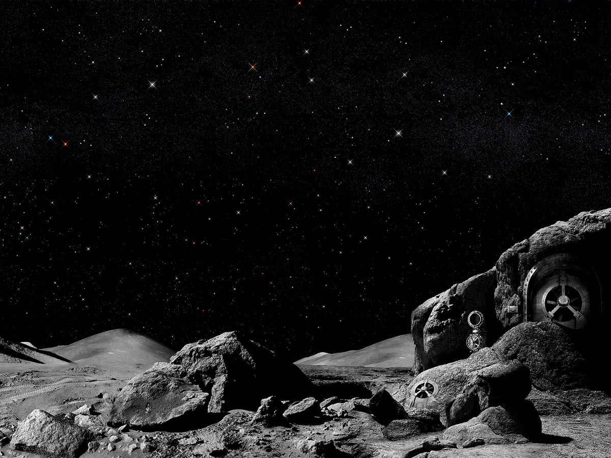 Osoba na skale — obrazy na pulpit