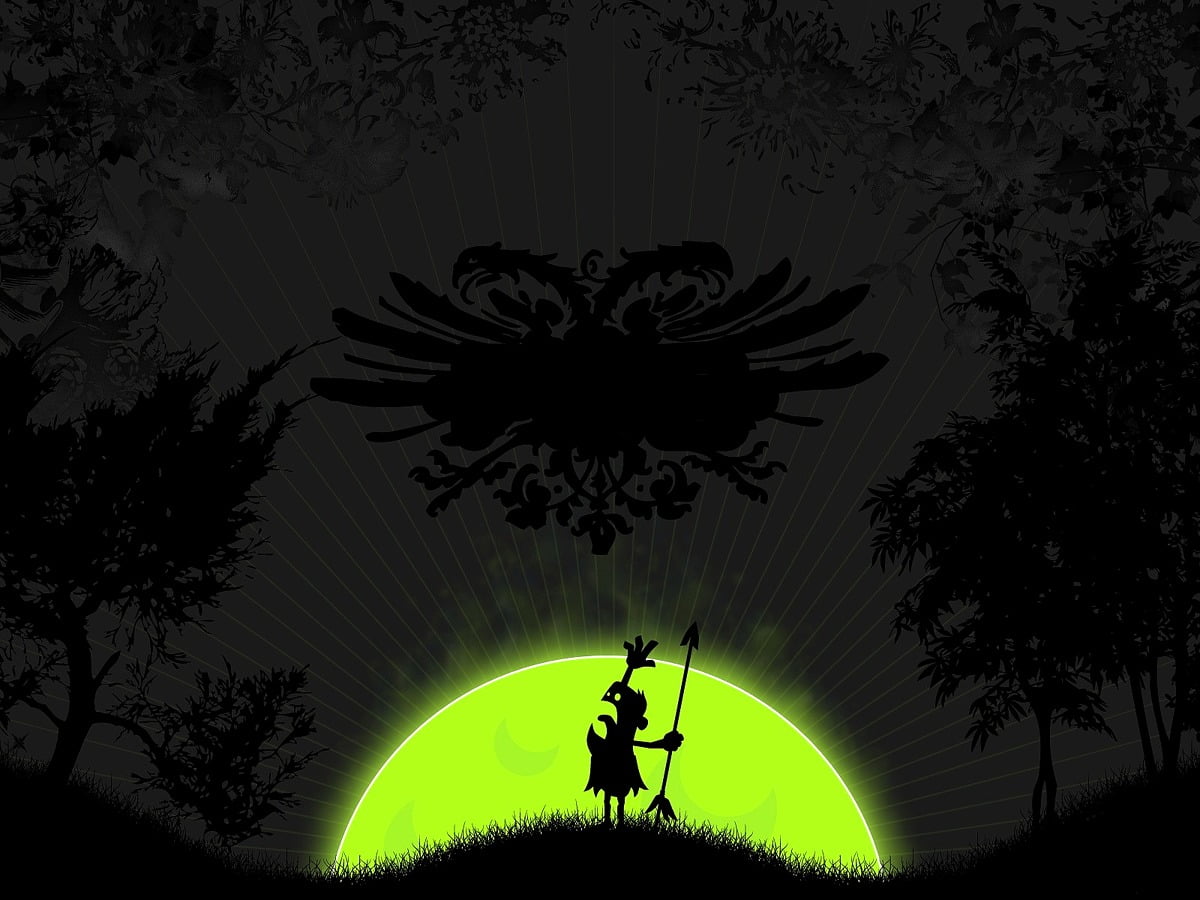 Drzewo świeciło w nocy — tapety na pulpit (1600x1200)